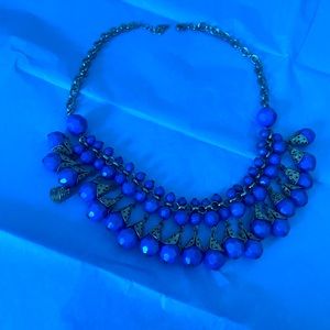 Beautiful blue beaded necklace